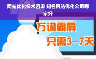 网站优化技术咨询 知名网站优化公司哪家好