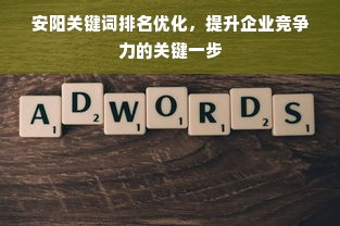 安阳关键词排名优化，提升企业竞争力的关键一步