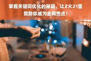 掌握关键词优化的秘籍，让Z火21星赞助你成为全网焦点！