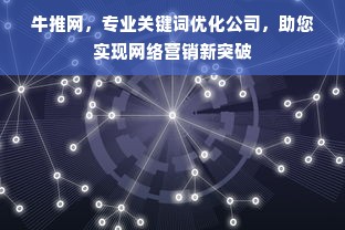 牛推网，专业关键词优化公司，助您实现网络营销新突破