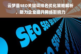 云梦县SEO关键词排名优化策略解析，助力企业提升网络影响力