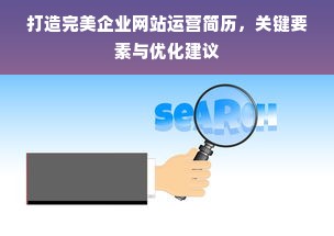 打造完美企业网站运营简历，关键要素与优化建议