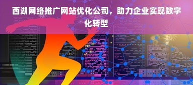 西湖网络推广网站优化公司，助力企业实现数字化转型