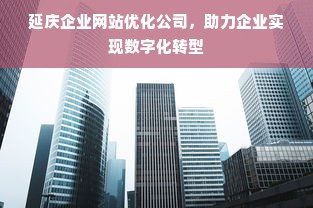 延庆企业网站优化公司，助力企业实现数字化转型