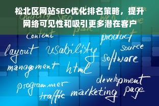 松北区网站SEO优化排名策略，提升网络可见性和吸引更多潜在客户