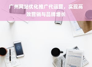 广州网站优化推广代运营，实现高效营销与品牌增长