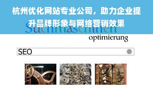 杭州优化网站专业公司，助力企业提升品牌形象与网络营销效果