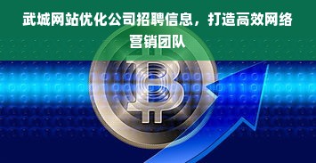 武城网站优化公司招聘信息，打造高效网络营销团队