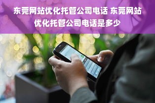 东莞网站优化托管公司电话 东莞网站优化托管公司电话是多少