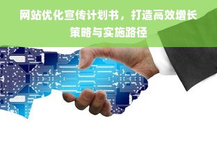 网站优化宣传计划书，打造高效增长策略与实施路径