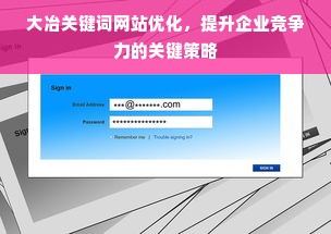 大冶关键词网站优化，提升企业竞争力的关键策略