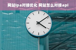 网站ipa对接优化 网站怎么对接api