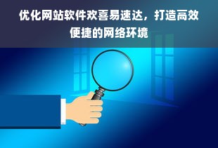 优化网站软件欢喜易速达，打造高效便捷的网络环境