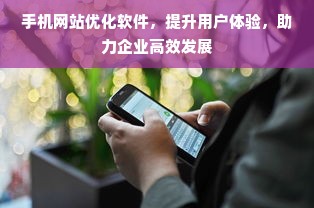 手机网站优化软件，提升用户体验，助力企业高效发展