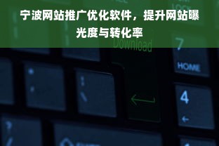 宁波网站推广优化软件，提升网站曝光度与转化率