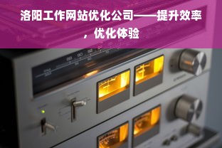 洛阳工作网站优化公司——提升效率，优化体验