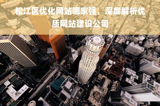 松江区优化网站哪家强，深度解析优质网站建设公司