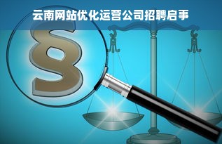 云南网站优化运营公司招聘启事