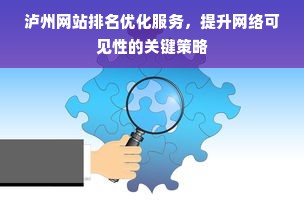 泸州网站排名优化服务，提升网络可见性的关键策略