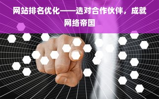 网站排名优化——选对合作伙伴，成就网络帝国