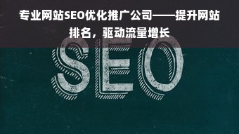 专业网站SEO优化推广公司——提升网站排名，驱动流量增长