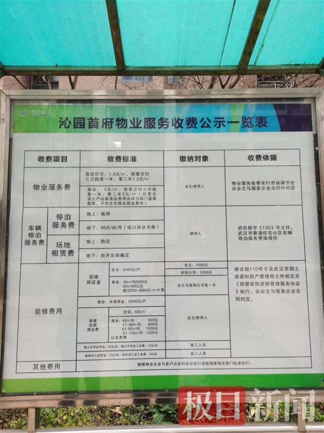 武汉物业费 武汉物业费一年多少钱