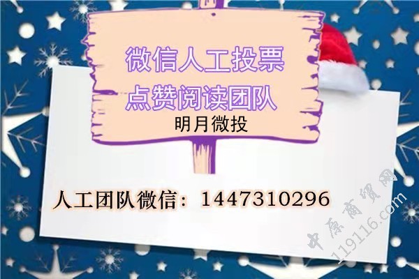 广西微信人工投票价格 微信投票价格低是人工拉票吗?最低的人工投票多少钱?