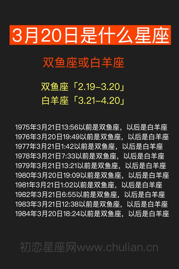 【1998年3月20日是什么星座】1998年3月20日是什么星座的人