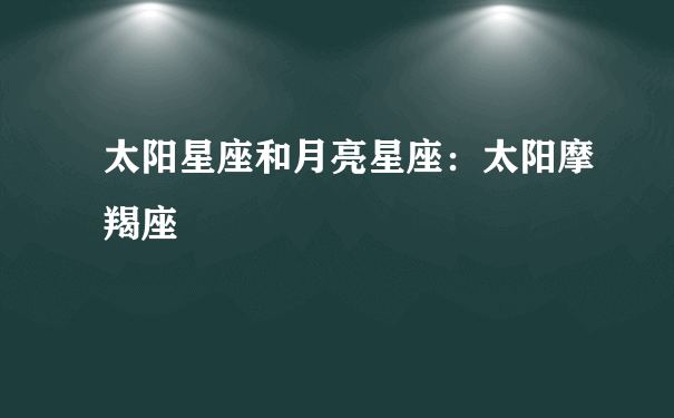 月亮星座摩羯 月亮星座摩羯座