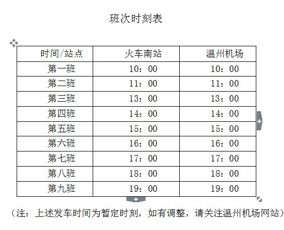 温州汽车南站 温州汽车南站大巴时刻表