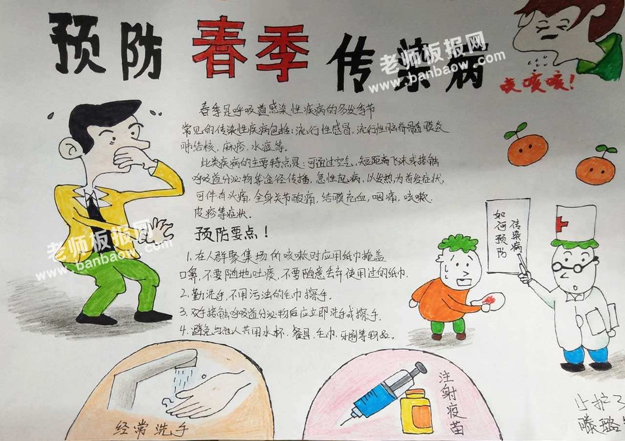 预防疾病的手抄报图片 预防疾病的手抄报图片简笔画