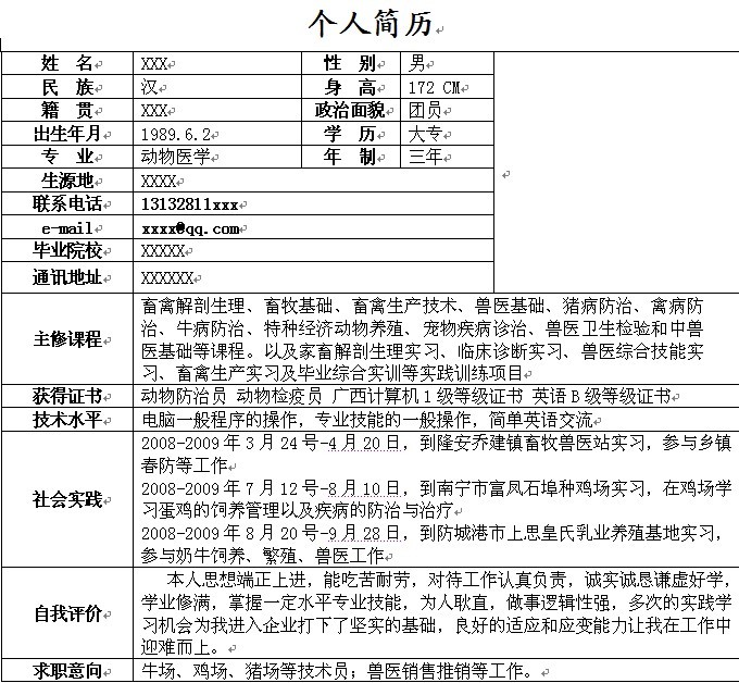 如何写好简历 如何写好简历自我评价