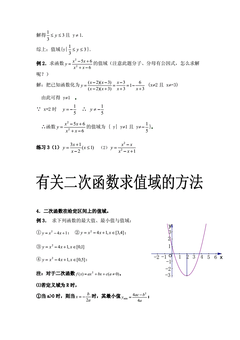 如何求值域 如何求值域取值范围