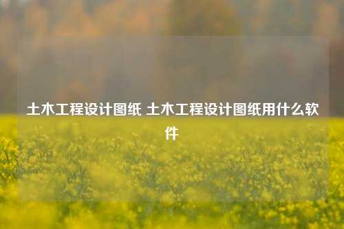 土木工程设计图纸 土木工程设计图纸用什么软件